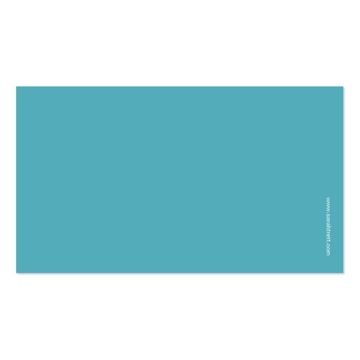 Simple medical teal/white photo business card (back side)