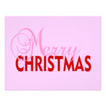 Simple Merry Christmas Party Invite (Red/Pink)