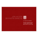 Simple Minimalist Double Happiness Chinese Wedding invitations