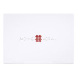 Simple Minimalist Double Happiness Chinese Wedding invitations