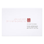 Simple Minimalist Double Happiness Chinese Wedding invitations