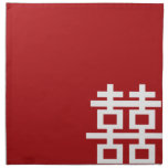 Simple Minimalist Double Happiness Chinese Wedding napkins