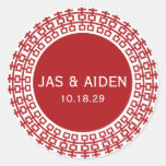 Simple Minimalist Double Happiness Chinese Wedding stickers