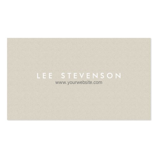 Simple Minimalistic Beige Modern Elegant Business Card Templates (front side)