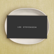 Simple Minimalistic Black  Business Card