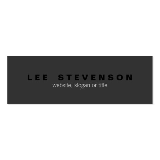 Simple Minimalistic Black Modern Professional Business Card Template (front side)