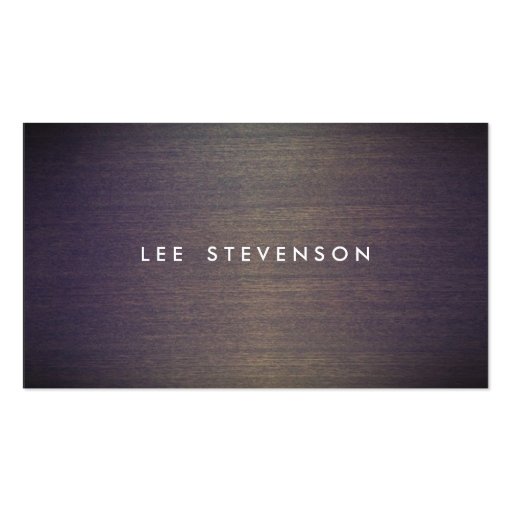 Simple Minimalistic Faux Wood Professional Business Cards