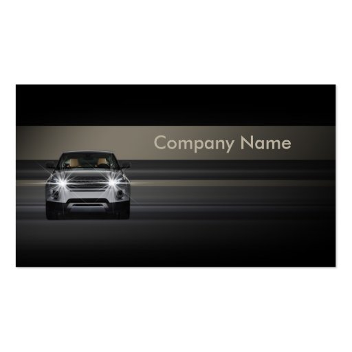 Simple Minimalistic Line Car Business Card (front side)