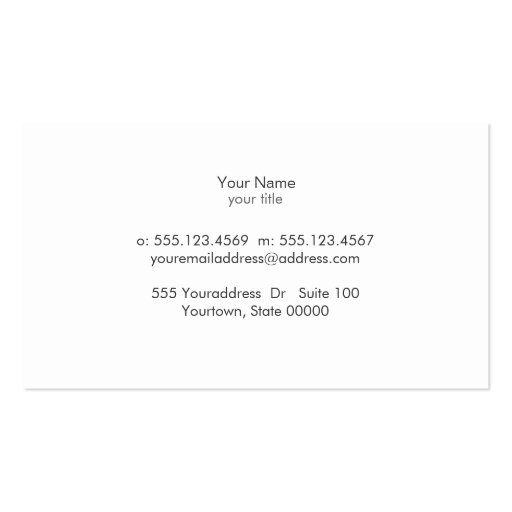 Simple Minimalistic Solid Black Professional Business Card Template (back side)