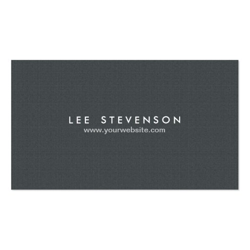 Simple Minimalistic Solid Black Professional Business Card Template (front side)