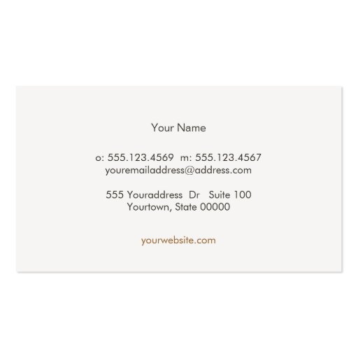 Simple Minimalistic Solid Brown Suede Texture Look Business Card (back side)