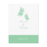 Simple Mint Green Butterfly RSVP 2