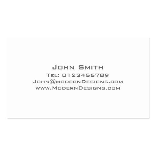 Simple Modern Blue Swoosh - Business Card (back side)