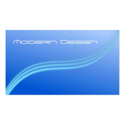 Simple Modern Blue Swoosh - Business Card (front side)