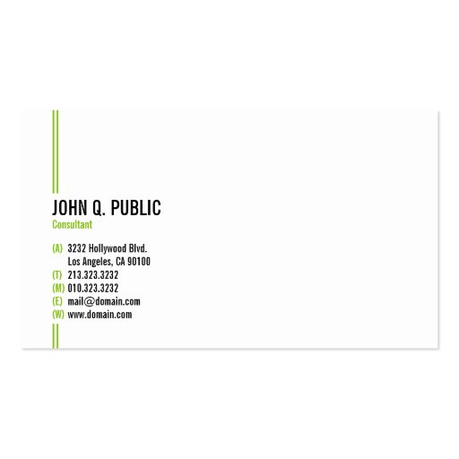 Simple Modern Business Cards (front side)