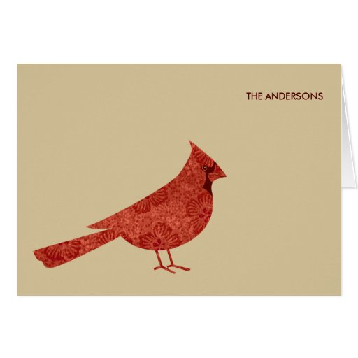 Simple Modern Cardinal Holiday Greeting Cards
