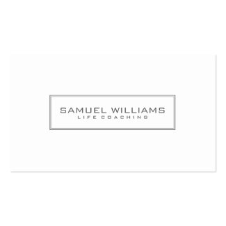 Simple Modern Gray Border Geometric Design Double-Sided Standard Business Cards (Pack Of 100)