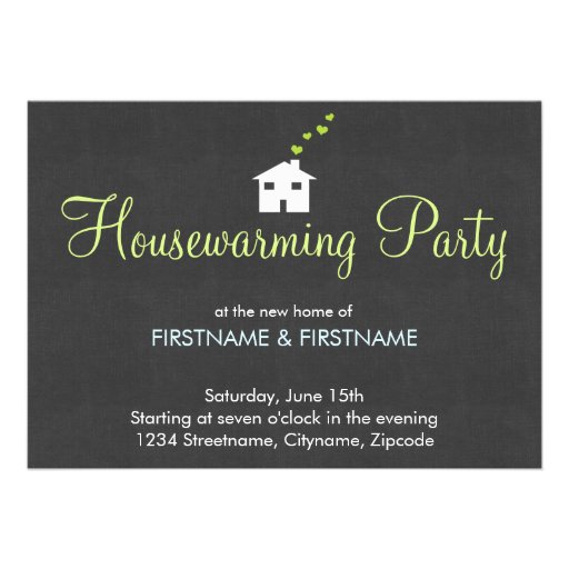 Simple Modern Housewarming Party Invitations (front side)