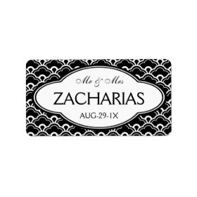Simple Modern Mr and Mrs Personalized Wedding Personalized Address Label
