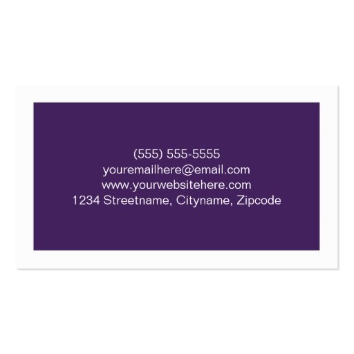 Simple Modern Student Business Cards (back side)