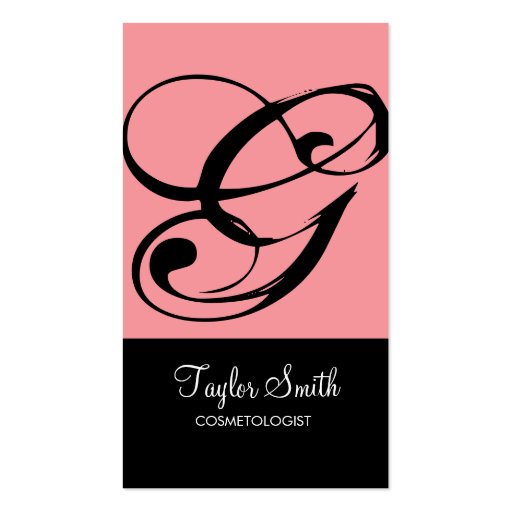 Simple Monogram Business Card (front side)