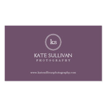 Simple Monogram Business Card