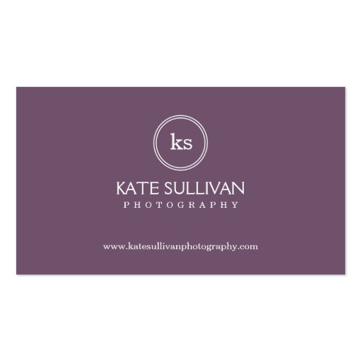 Simple Monogram Business Card (front side)