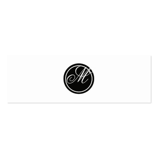 Simple Monogram Business Cards (front side)