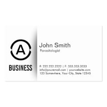 Simple Monogram Parasitology Business Card