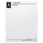 Simple Monogram Personal Letterhead