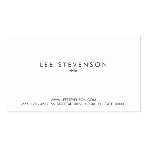 Simple Monogrammed Black Linen Look Professional Business Card Template (back side)