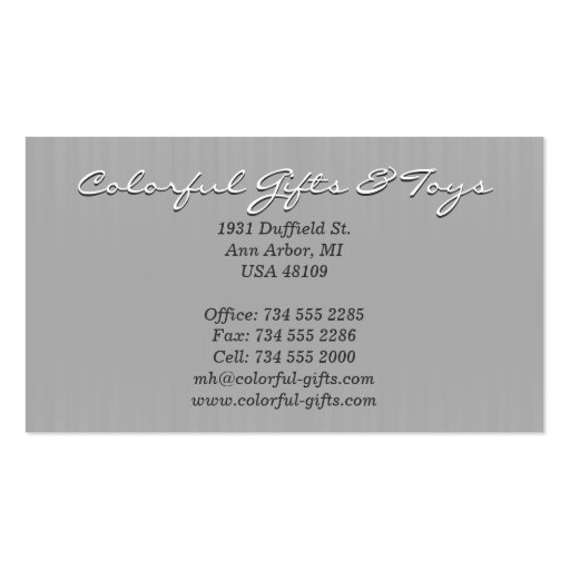 Simple Monotone Business Card (back side)