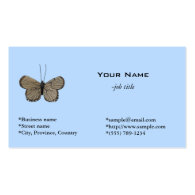 Simple moth light blue business cards. business card