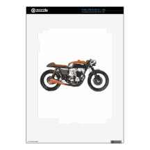 Simple Motorcycle - Cafe Racer 750 Drawing Decals For iPad 2