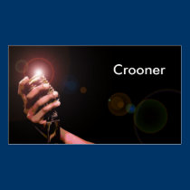 Simple Musician Business Card: Crooner business cards
