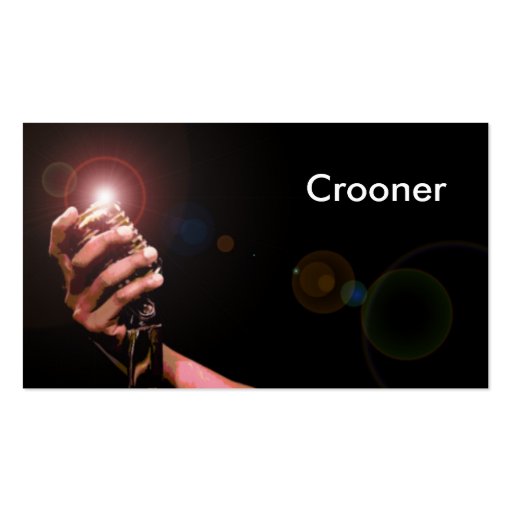 Simple Musician Business Card: Crooner (front side)