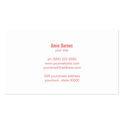 Simple Muted Pink Textured Leather Look Feminine Business Card Template (back side)