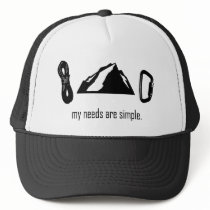 Simple Needs (Rock Climbing) Trucker Hats
