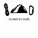 Simple Needs (Rock Climbing) t-shirts