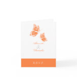 Simple Orange Butterfly RSVP Note