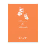 Simple Orange Butterfly RSVP