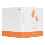 Simple Orange Butterfly Wedding Planner Album Vinyl Binders