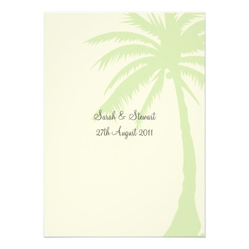 Simple Palm Tree Wedding Invitation
