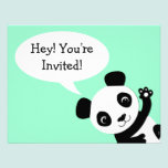 Simple Panda bear Birthday Invitation invitations