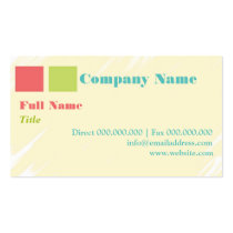 Simple Pastel Business Card (Light Yellow) business cards
