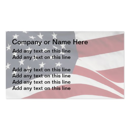 Simple Patriotic Business Cards (front side)