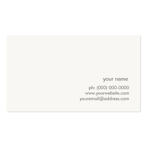 Simple Patterned Beige and Gold Healing Arts Business Card Templates (back side)