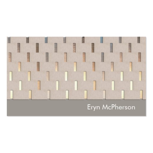Simple Patterned Beige and Gold Healing Arts Business Card Templates (front side)