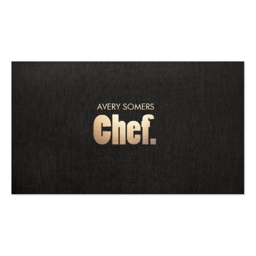 Simple Personal Chef Catering Business Card Template (front side)