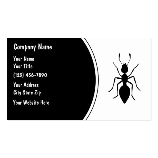 Simple Pest Control Business Cards (front side)